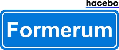 Hacebo - Plaatsnaam Sticker - 29x10 CM - Formerum sticker - Verkeersborden sticker - grappige cadeaus - Formerum