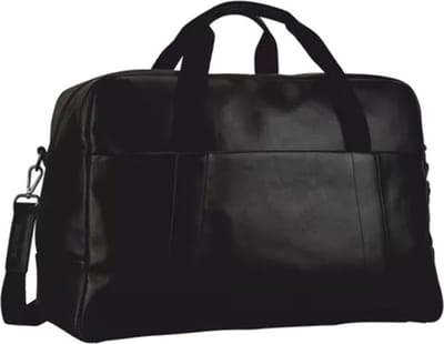 LEONHARD HEYDEN Leren reistas Hamburg Reisetasche 7086 Schwarz zwart