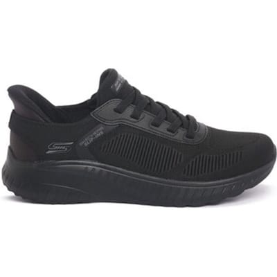 Skechers BOBS Sport Squad Chaos Solid Step Heren Zwart / Zwarte Zool Sneakers