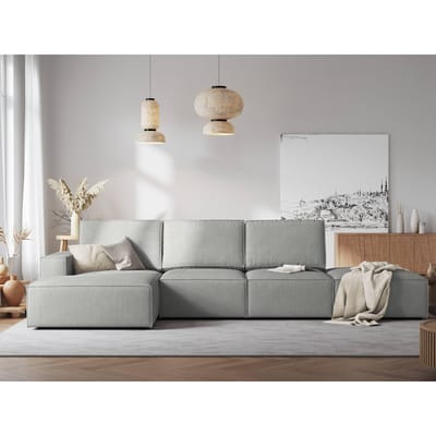 4.5-zitshoekbank Carlo links ribstof | Milo Casa