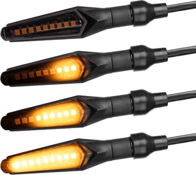 Heldere LED Motorknipperlichten met Sequentieel Looplichteffect - Universeel Mini-Knipperlicht voor Scooter, ATV en Quad