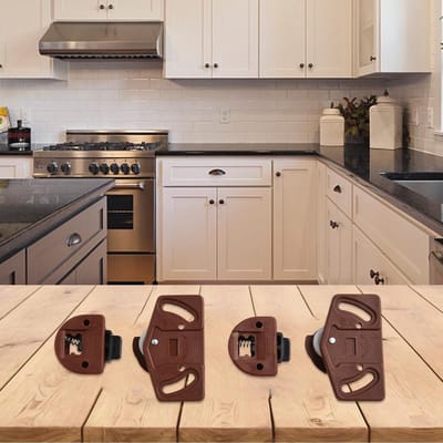 Dailygoods - Schuifdeur Roller Wielen Set voor Stille Beweging - 8 Paar Meubelrolwielen