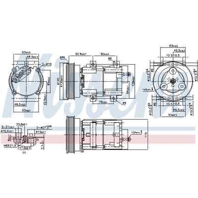 Compressor airconditioning NISSENS 89191