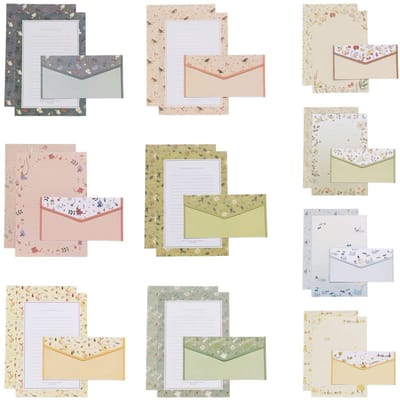 MTTProducts - Vintage Stationery Set - 90 Stukken - Perfect voor Uitnodigingen - A5 Formaat - Inclusief Enveloppen - Ideaal voor Persoonlijke Brieven