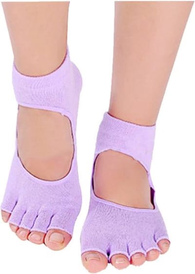New Age Devi - Teen sokken - Lila - sport - fitness - pilates - yoga - anti slip - slijtvast - ademend