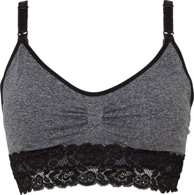 MAGIC Bodyfashion Mama Nursing Bra Lace Zwart Grijs Dames - Maat L