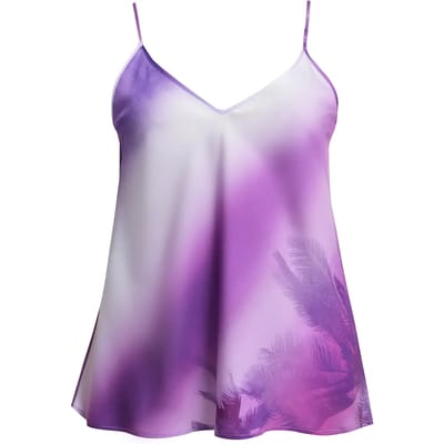 Geïmpregneerde aflopende tanktop met verstelbare satijnen bandjes voor vrouwen Mat Fashion
