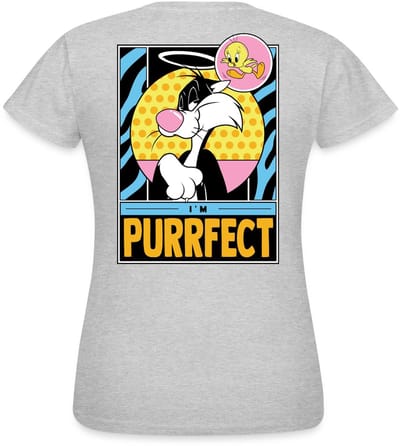 Looney Tunes Sylvester I'm Purrfect Grappig Design T-Shirt Dames