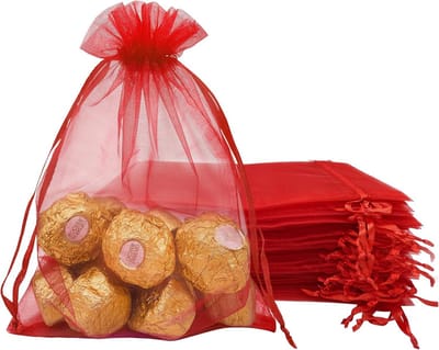Fruitbeschermingszakjes met trekkoord (set van 50) – Fruit- en groentezakjes – Effen organzazakjes – Beschermende gaaszakjes voor de tuin – Zakjes met trekkoord – Fruitzakjes – Snoepzakjes – 15 x 20 cm