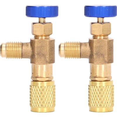 2 STKS Koelventiel Airconditioning Koudemiddel Regelventiel Fluoride Vuladapter voor