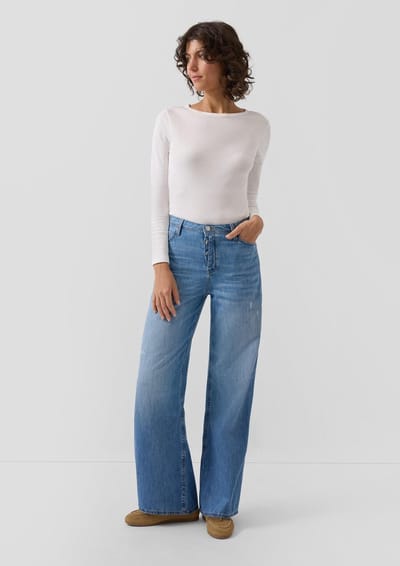 s.Oliver - female - Jeans Suri / Regular Fit / Hoog model / Wijde pijpen