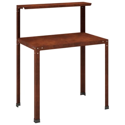 vidaXL - Planttafel - 100 - x - 50 - x - 104 - cm - weervast - staal - Roestkleurig