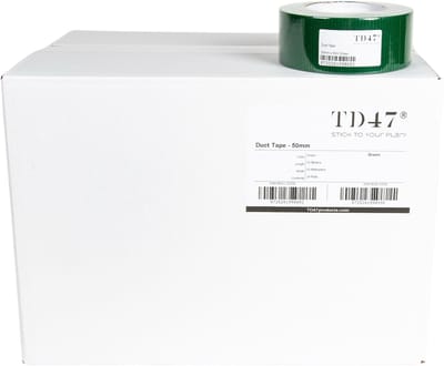 TD47 Ducttape 50mm x 50m Groen (Doos 24 Rol)