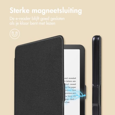 imoshion Slim Hard Case Bookcase voor de Amazon Kindle Paperwhite (2024) / Paperwhite Signature Edition (2024) / Colorsoft (2024) / Colorsoft Signature Edition (2024) - Zwart