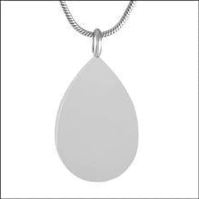 Aramat Jewels | Gedenkhangers | Stalen Ashanger Druppel | Druppel-zilverkleur-3.1x1.7cm | |20mm | Staal | Volwassenen | Verkleurd niet