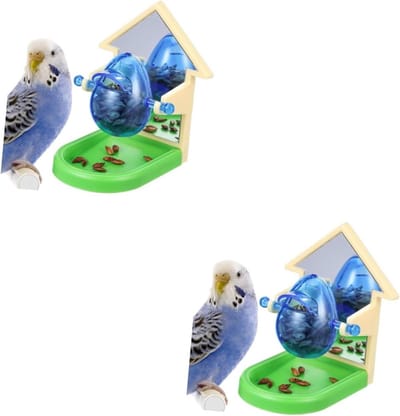 Vogel Foerageerwiel - Papegaai Puzzelspeelgoed - Intelligentie Stimuleren - Voedsel Lekkend Ontwerp - 94 Gram - Willekeurige Kleur