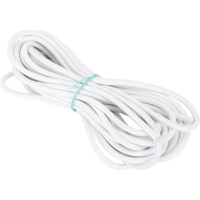 7mm 10m 32.8ft Forte Élasticité Corde Élastique Ronde Cordon Couture Accessoires DIY Blanc white