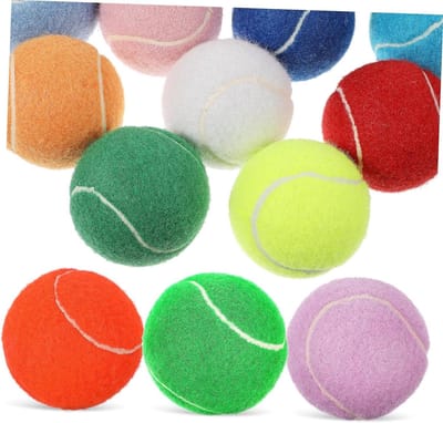 Kleine Tennisballen Set - Kleurrijke Speelballen - Honden Training - Duurzaam Rubber Materiaal - 12 Stuks - Multicolor