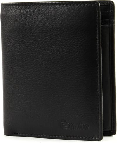 Esquire Leren Portemonnee RFID Small Billfold Wallet Black Zwart