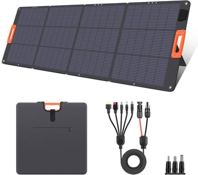 Draagbaar Zonnepaneel - Opvouwbaar Paneel - Energie Opwekken - Hoge 25% Efficiëntie - 200 Watt - Zwart