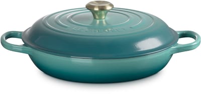 Le Creuset Signature Braadpan - Stoofpan Signature Braadpan - 3,5 L 30cm - Blue Riviera