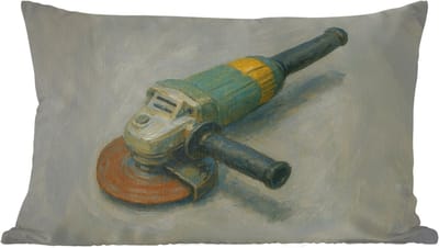 Sierkussens - Kussentjes Woonkamer - 60x40 cm - Haakse slijper - Schilderij - Gereedschap
