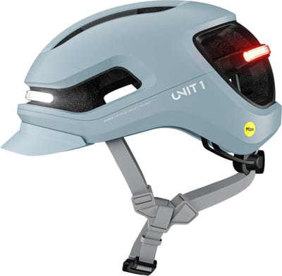 Unit 1 - AURAMIPSLSTINGRAYV1 - MIPS Fietshelm met slimme functies - grijs - maat L incl. afstandsbediening voor knipperlichten