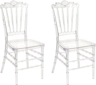 MENDON - Eetkamerstoel set van 2 - Transparant - Plastic