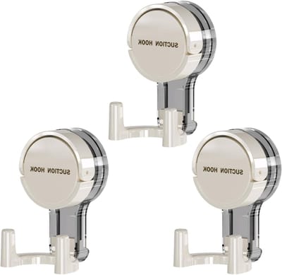 Sterke Zuignap Haken Set van 3, Dubbele Haken voor Badkamer en Keuken, Geen Boren Nodig, Tot 5kg Draagvermogen, Ideaal voor Douche en Raamgebruik