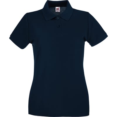 Fruit of the Loom Dames/Dames Premium Piqué Katoen Polo Shirt (Deep Navy)