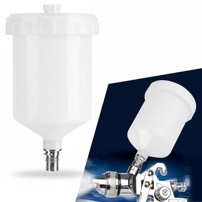 Allecto - Spuitpistool Cup Pot - Verfpistool Cup - 600 Ml Capaciteit - Duurzaam Plastic - Afdichtingsprestaties - Geschikt voor Airbrush - Model Br...