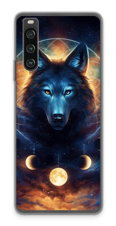 Case Company® - Hoesje geschikt voor Sony Xperia 10 IV hoesje - Wolf Dreamcatcher - Soft Cover Telefoonhoesje - Bescherming aan alle Kanten en Schermrand