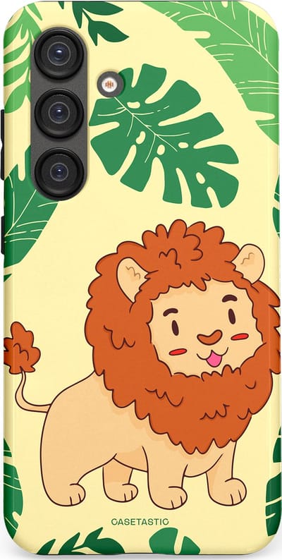 Casetastic Hoesje Geschikt voor Samsung S25 - Stijlvolle Beschermende Duo-layer Case - Jungle Leeuw Ontwerp