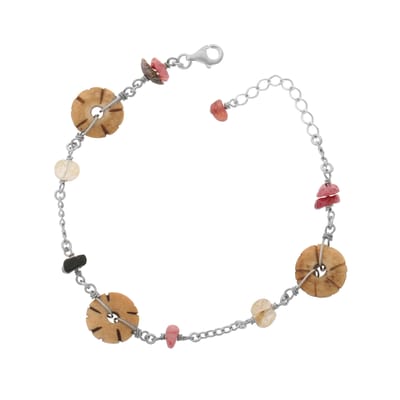 Orphelia Dames 925 Zilveren Set: Armband + Ketting - Zilver SET-2586