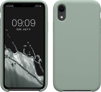 kwmobile telefoonhoesje geschikt voor Apple iPhone XR - Hoesje met siliconen coating - Smartphone case in Regenwashed groen