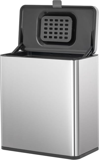 Keuken Compostbak - Afvalbak GFT - Keuken Organisatie - Roestvrij Staal - 6 Liter - Geborsteld