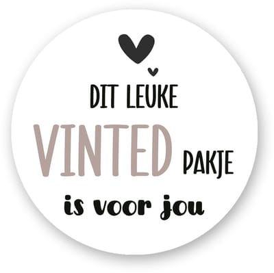 10x Sticker "Dit leuke Vinted pakje is voor jou" – Perfect voor jouw Vinted pakketje! - Sticker - Pimp Studio - Vinted