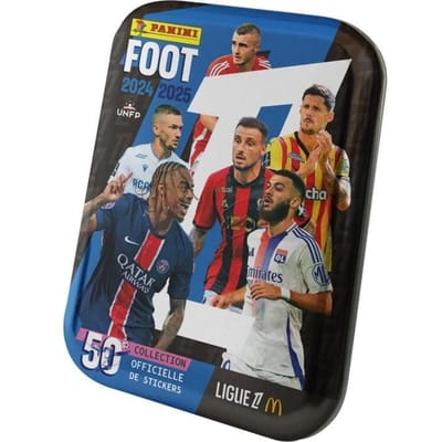 Boîte métal - PANINI - Foot Ligue 1 2024-2025 - McDonald's - 12 pochettes - 84 stickers pur