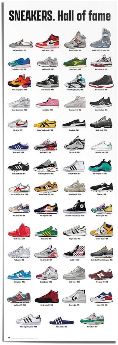 Poster Sneakers - hall of fame - 158 x 53 - Papier - REINDERS