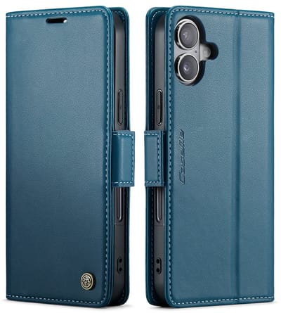 CaseMe Hoesje - Geschikt voor iPhone 17 Hoesje - CaseMe 023 Wallet Book Case - Blauw