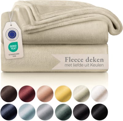 Blumtal - Fleece Deken - Super Zacht Fleece Plaid 150x200 cm - Zand