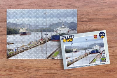 Puzzel Schip in de kanaalsluis van het Panamakanaal - Legpuzzel - Puzzel 1000 stukjes volwassenen