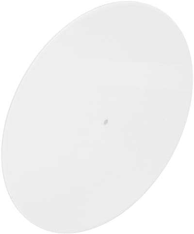 Dailygoods - Draaitafel Mat - Geluidsverbetering - Wit - Slipmat voor Vintage Platenspeler - Vermindert Ruis van Statisch Stof - Geschikt voor Verster...