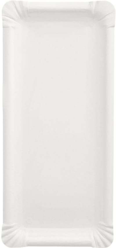 250 Borden, karton pure hoekig 11 cm x 24 cm wit
