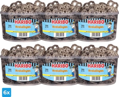 Haribo Drop Krakelingen (6x 150 stuks)