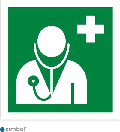 Simbol - Stickers Arts - Dokter (E009) - Duurzame Kwaliteit - Formaat 10 x 10 cm.