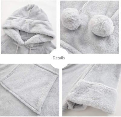 Oversized Comfortabele Draagbare Dekentrui met Capuchon voor Volwassenen