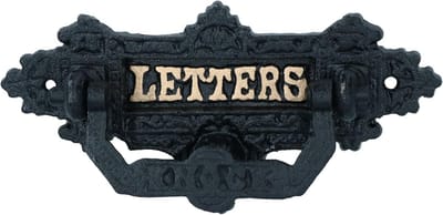 Brievenbus Klep - Voordeur Plaat - Post Ontvangen - Gietijzeren Decoratie - 23x12 cm - Brons