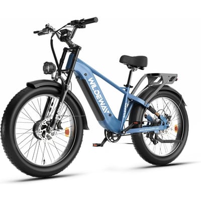 WILDEWAY Soared Max Elektrische Fiets met Dubbele Motor, 48V 30Ah Batterij blauw