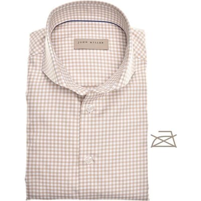 John Miller Overhemd The Miller Gingham Shirt Licht Bruin / male